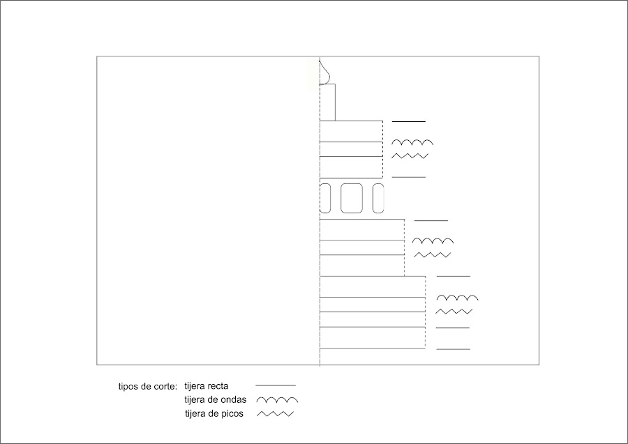 patrón tarta 3 pisos pop up