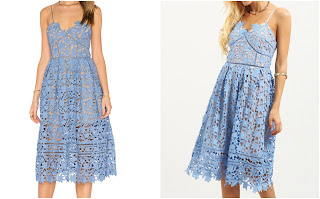 One of these dresses is from Self Portrait for $480 and the other is a look-a-like for only $50. Can you guess which is which? Click the links below to see if you are correct!