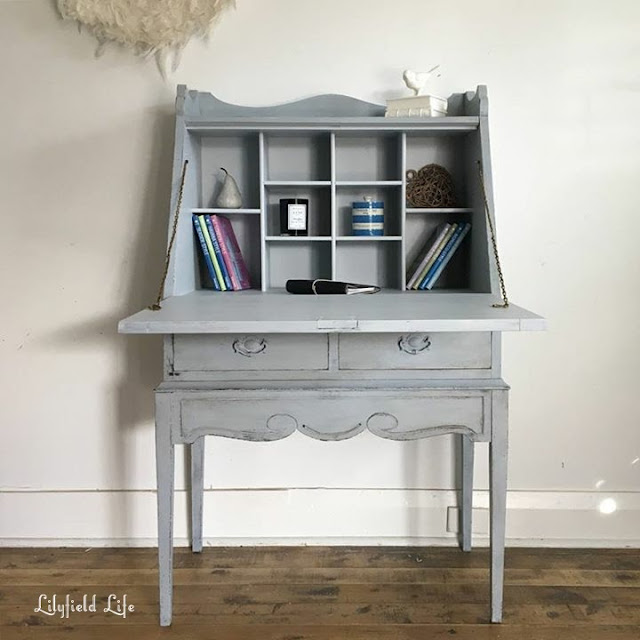 hand painted vintage desk by Lilyfield life