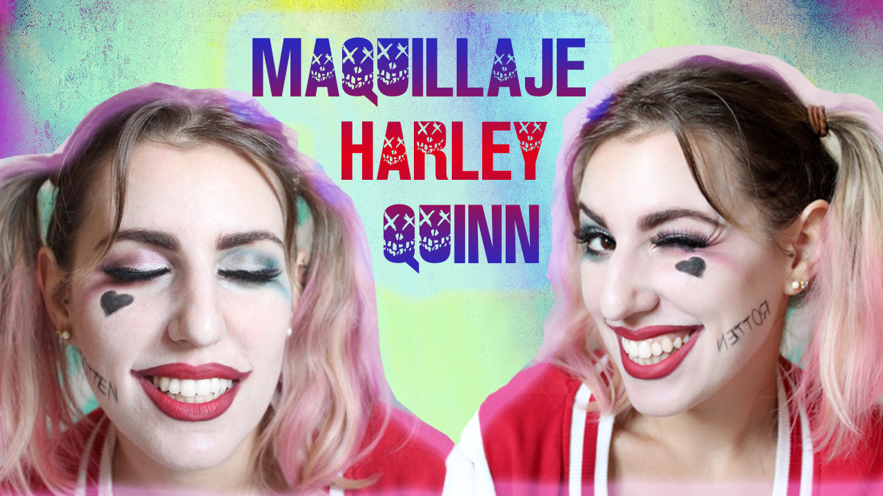 Charada : Maquillaje para Halloween de Harley Quinn paso a paso