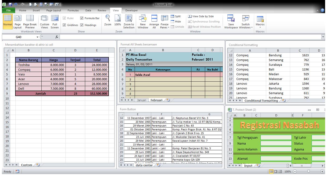 Excel Addict's Blog: Membuka Beberapa Workbook Sekaligus Dengan Workspace