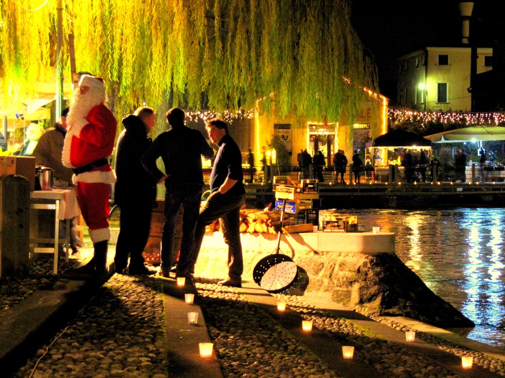 A Christmas market in Venice Italy
