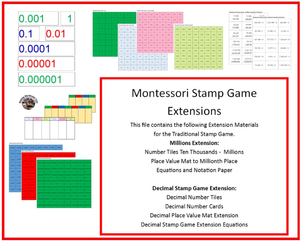 Montessori Printable St Game | montessori st game multiplication diy printable Montessori Printable St Game | montessori st game multiplication diy printable