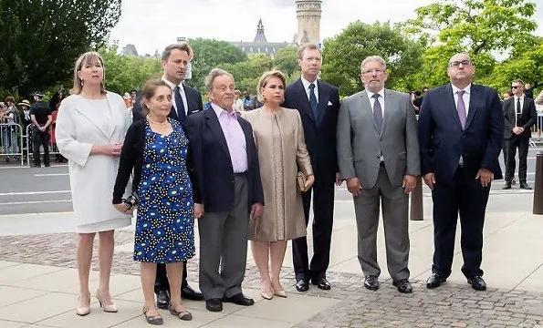 Grand Duke Henri and Grand Duchess Maria Teresa attended the opening of 'Kaddish' Monument built in memory of Holocaust victims of Luxembourg