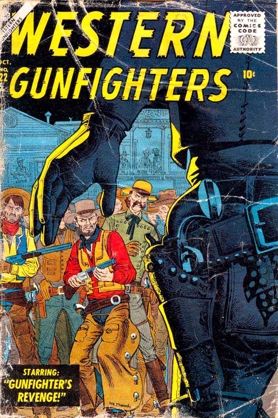 Atlas western golden age 1950s comic book cover - Western Gunfighters #22
