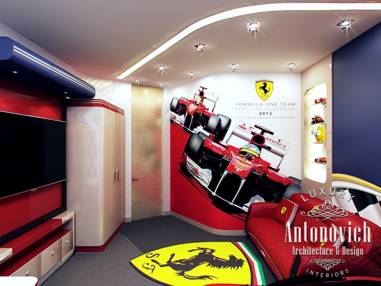 Luxury Antonovich Design Uae Child S Room Design In Ferrari Style