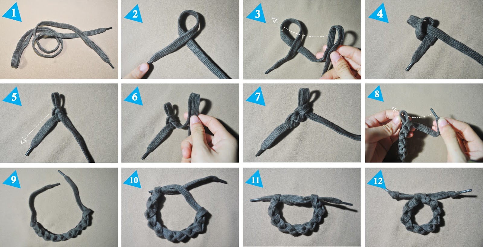 Nataliablog Membuat gelang dari tali sepatu unik dan menarik