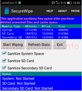 App Android Secure Wipe