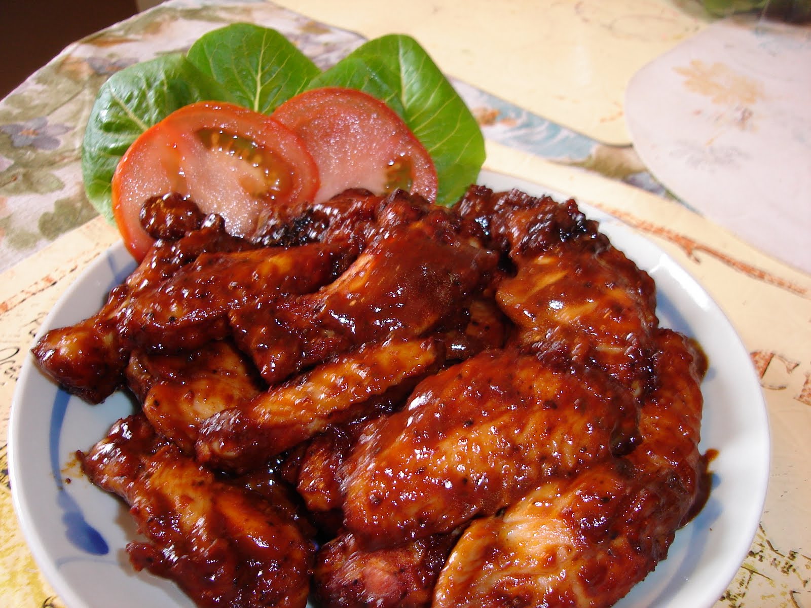 Baking and Cooking BBQ Chicken Wings and Rib