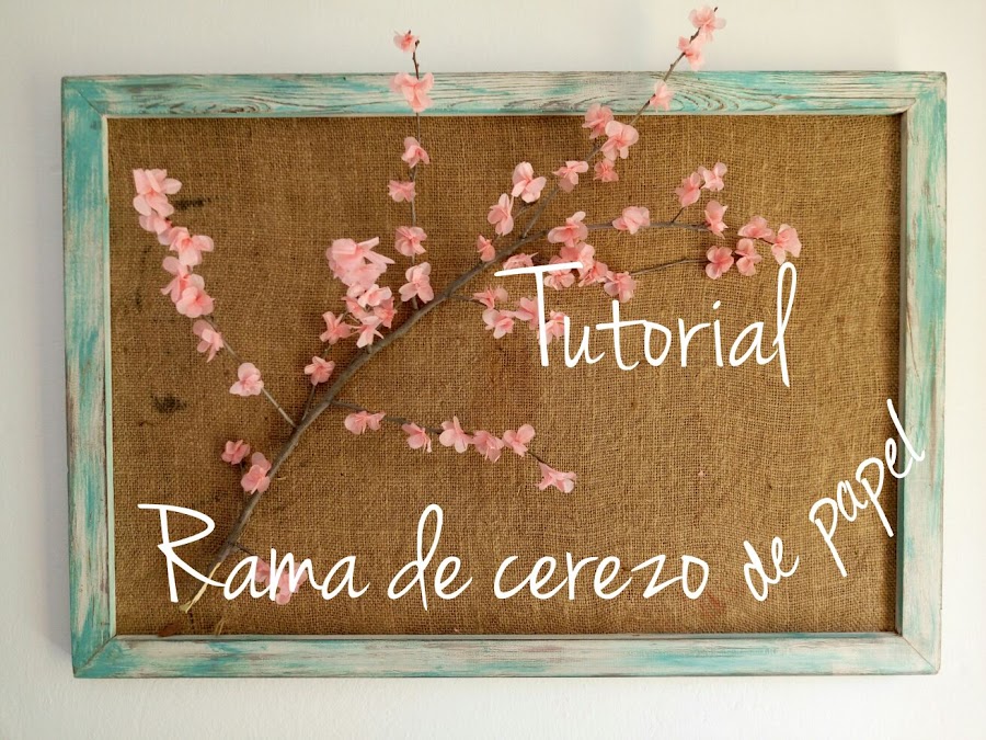 Rama de cerezo en flor con papel de seda. Tutorial | Manualidades