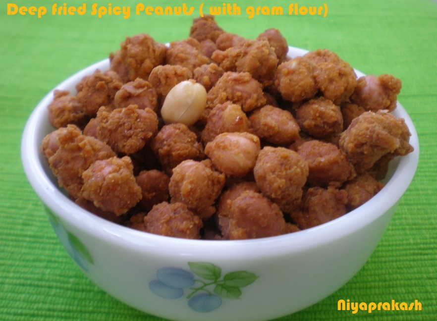 Niya's World Deep fried Spicy Peanuts / Masala Kappalandi (with besan