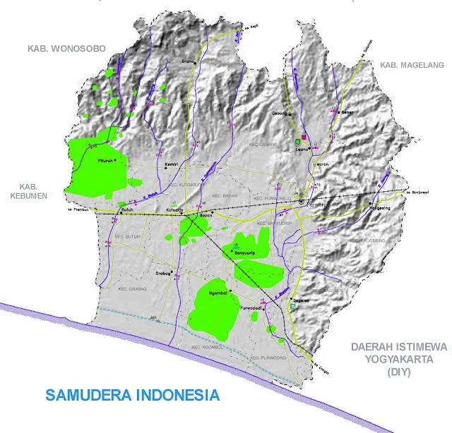 Gambar Peta Infrastruktur Kabupaten Purworejo