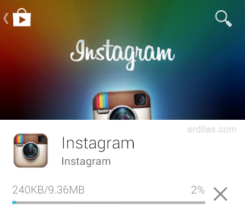 Proses update - Cara Meng-Update Aplikasi Instagram - Android