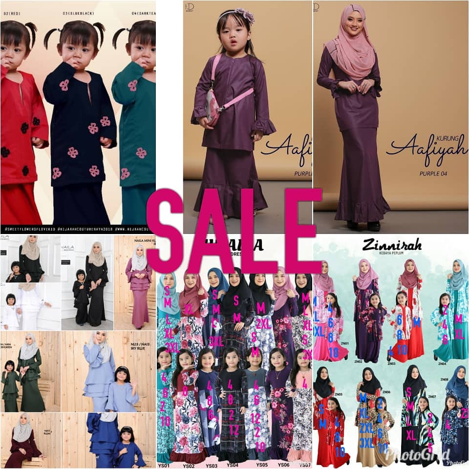 Baju sedondon ibu dan anak kami lelong murah2 je. CLEARENCE SALES!!