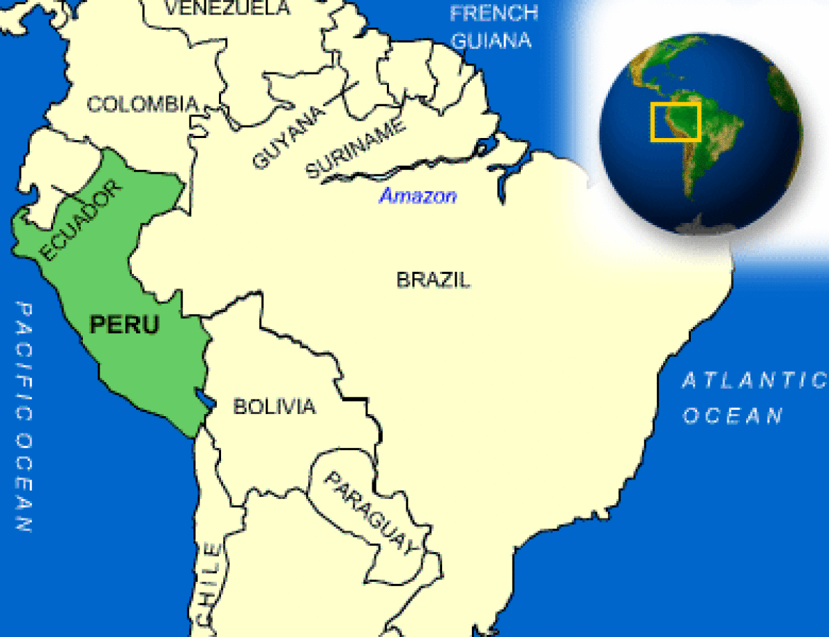 Peru is in South America!