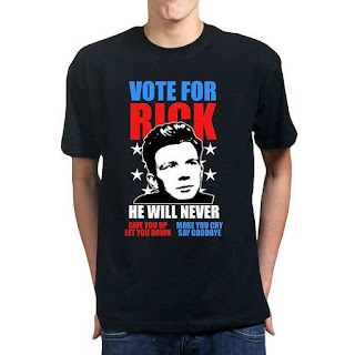 Vote For Rick Astley Funny T-shirt