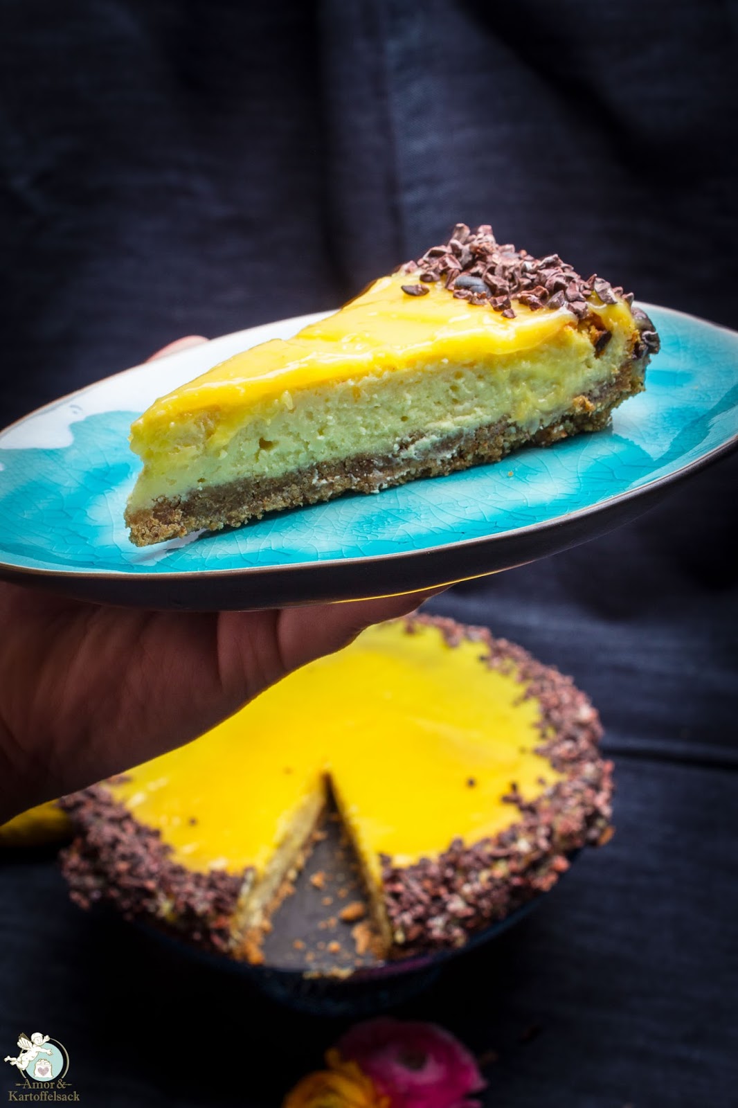 Amor&amp;Kartoffelsack: Marzipan-Käsekuchen mit Lemoncurd