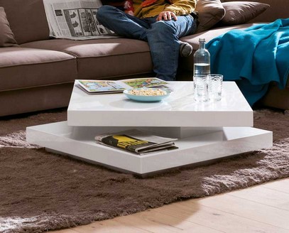 Couchtisch-weiß-hochglanz-drehbar-in-Form-eines-Quadrats-mit-Design-ohne-Schubladen-und-Stauraum-für-kleine-Couchtische-Ideen