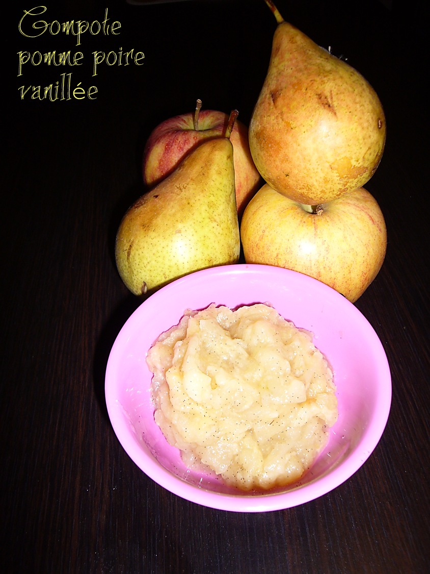 Compote pomme poire vanillée