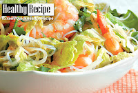 asian shrimp and noodle salad