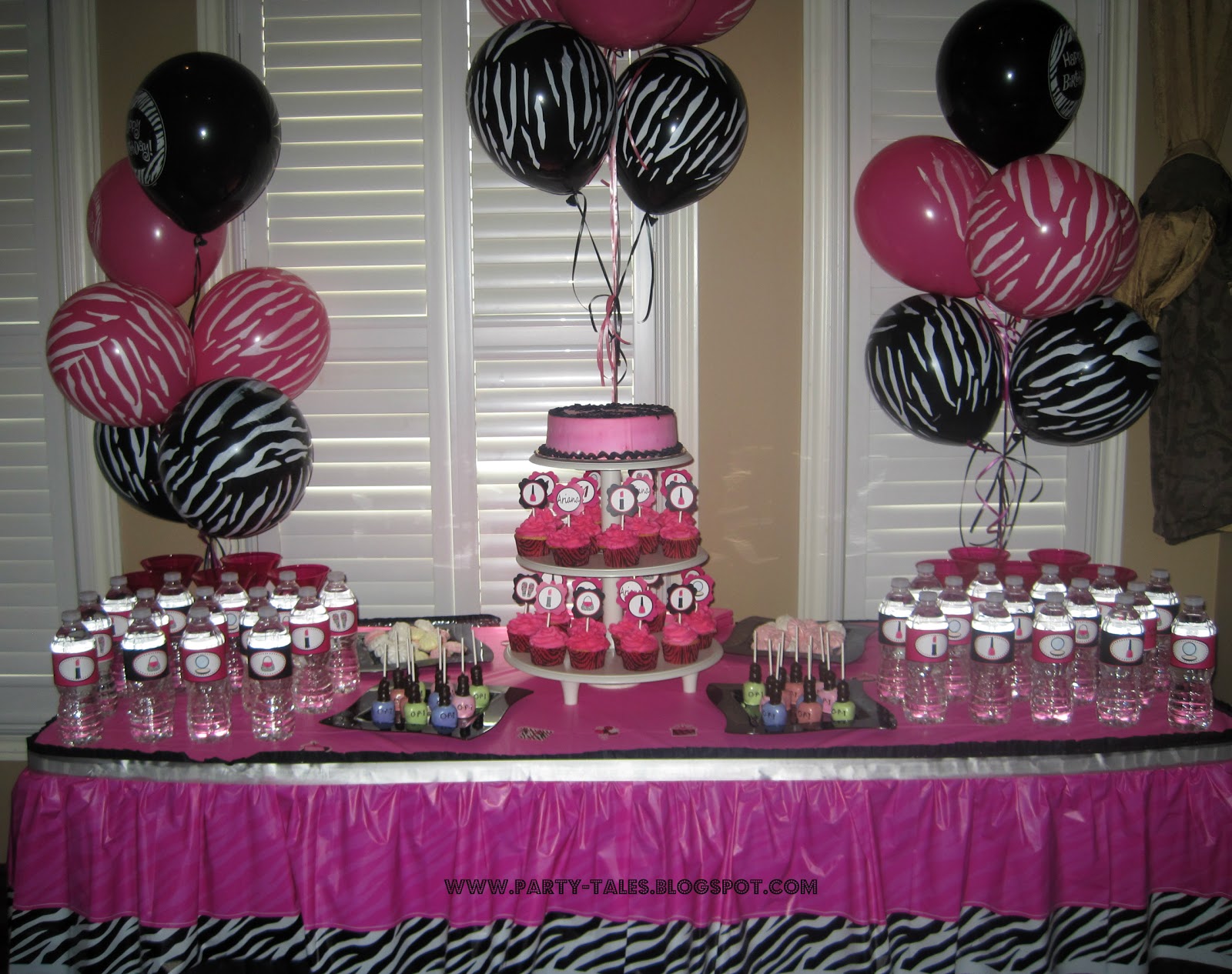  Party  Tales Birthday  Party  Zebra  Print and Hot Pink 