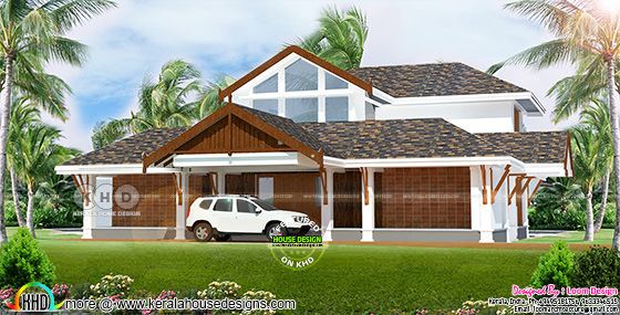 2750 square feet 4 bedroom sloping roof home