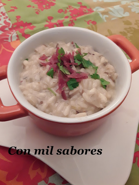 RISOTTO DE PORTOBELLOS Y PIÑONES