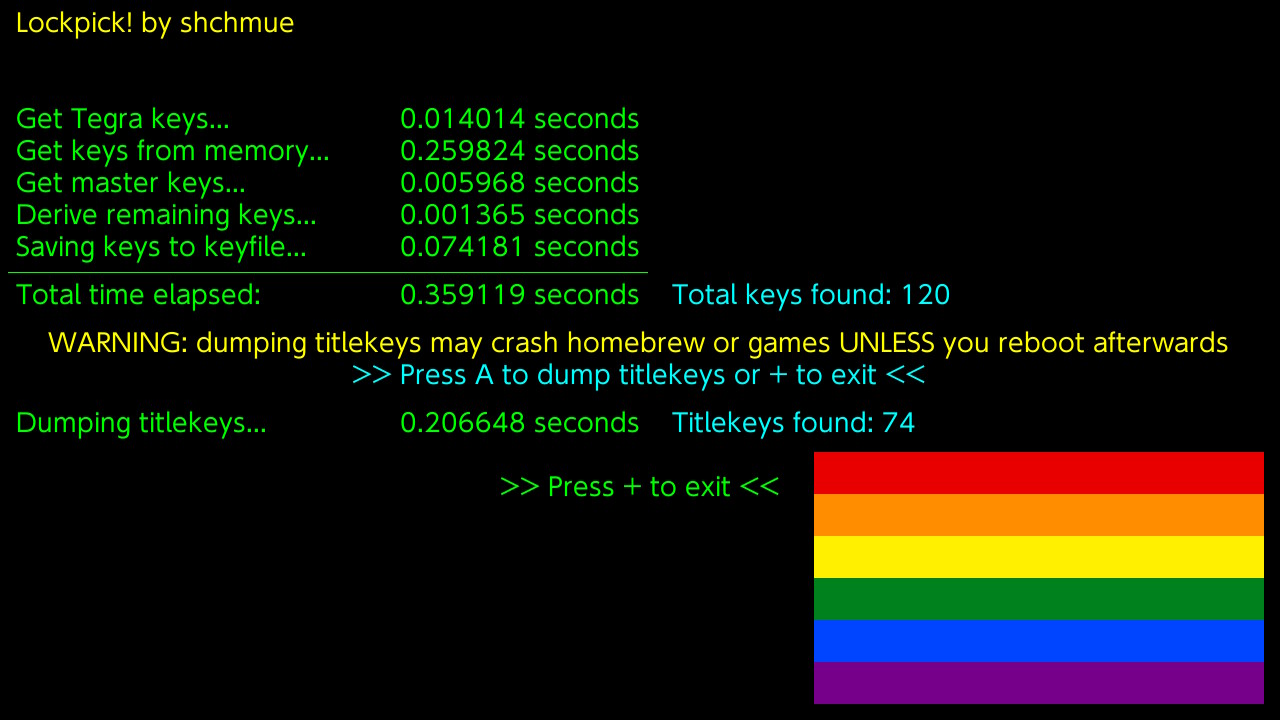 ニンテンドースイッチ 本体のみでキーを取得するLockpick紹介