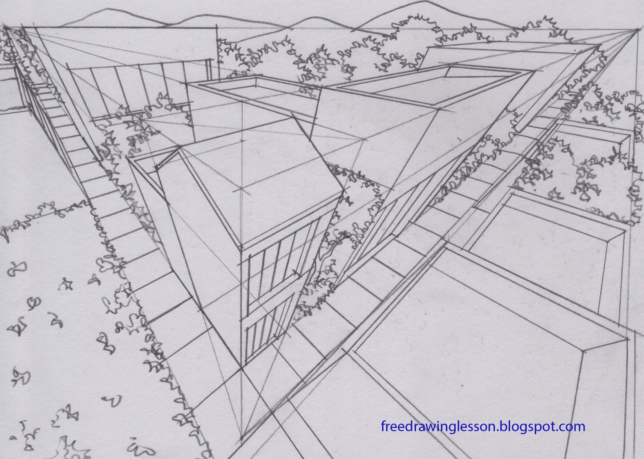Three Point Perspective Building