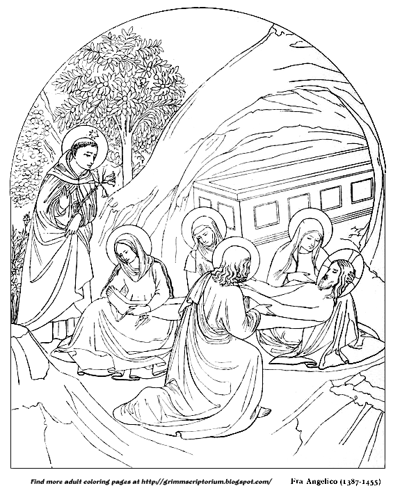 Jesus Burial Coloring Page Coloring Pages