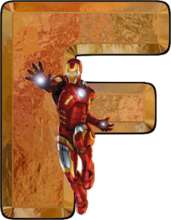 Abecedario con Iron Man. Iron Man Alphabet.