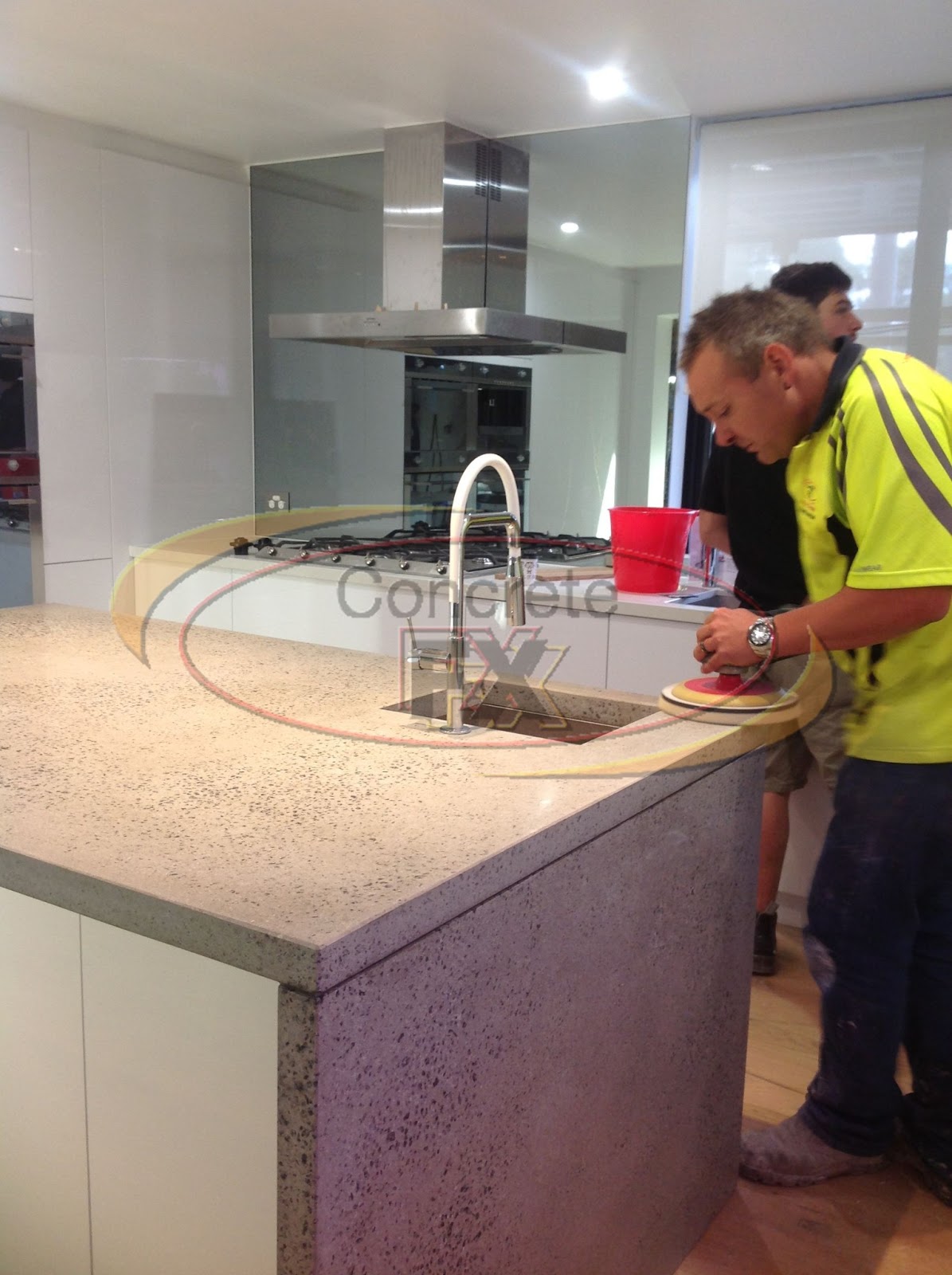 ConcreteFx™ THE BLOCK POLISHED CONCRETE BENCHTOP