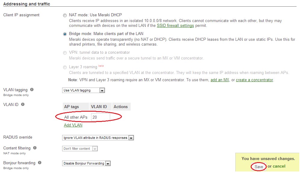 RapidHut- An IT Solution Company: VLAN Tagging on Meraki Access Points