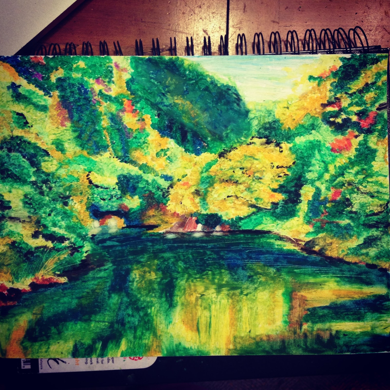 oil pastel drawing