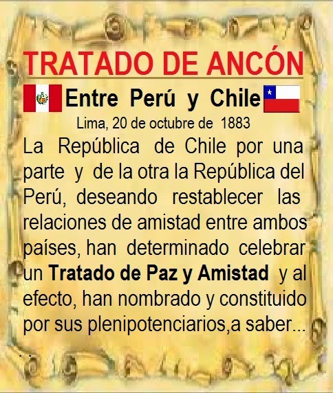 TRATADO DE ANCÓN (entre Perú y Chile), 1883