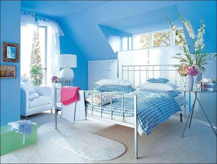 Schone Sammlung Von Blaue Schlafzimmer Interieur Schlafzimmer Ideen