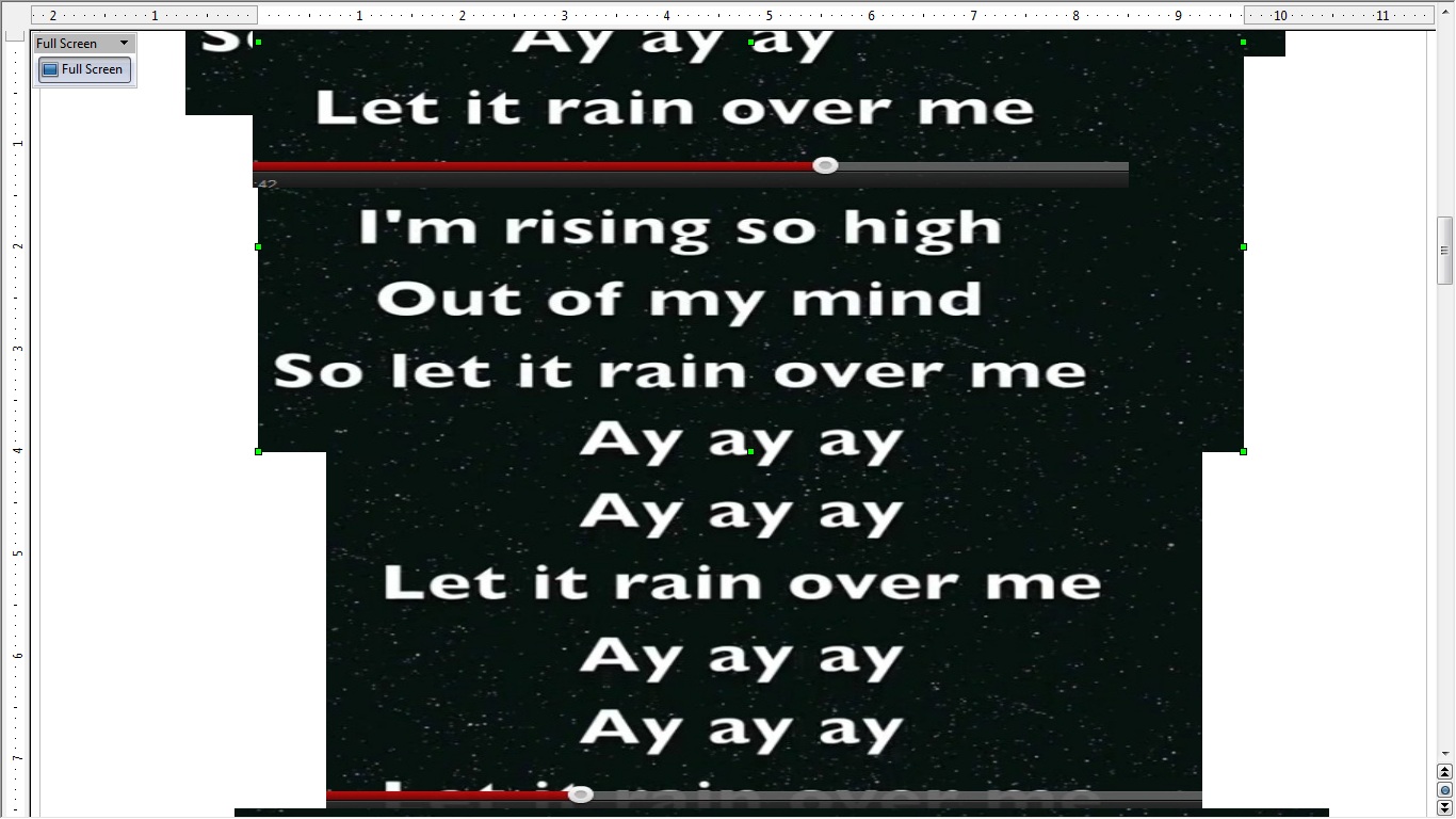Song Lyrics Let it Rain over me