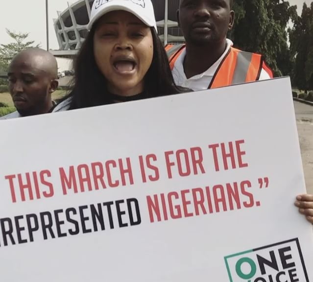 mercy aigbe protest