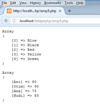 Contoh Penggunaan Array Dalam PHP - IniMateriKu