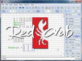 برنامج - أداة لكتابة و حل المسائل والمعادلات الرياضية والهندسية ­ريدكراب RedCrab للكمبيوتر - ويندوز