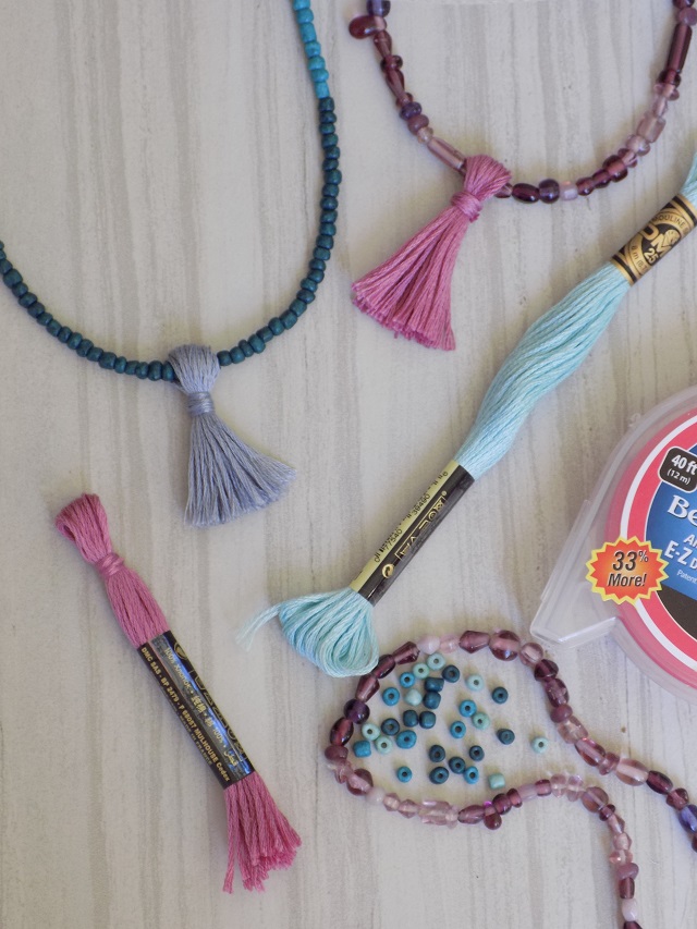One Savvy Mom ™ | NYC Area Mom Blog: Simple DIY Tassel Necklaces Tutorial