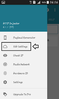 Setting SSh pada http injector