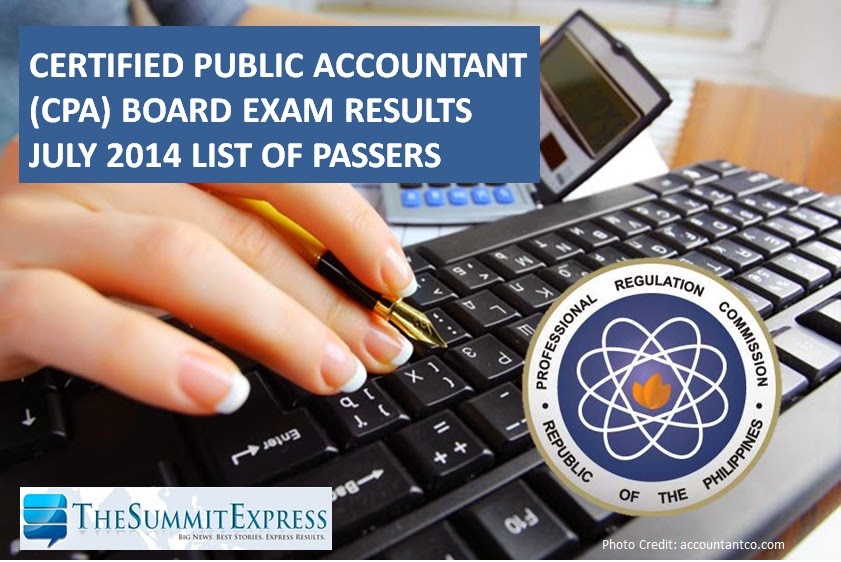 List of Passers: CPA Board Exam Results July 2014