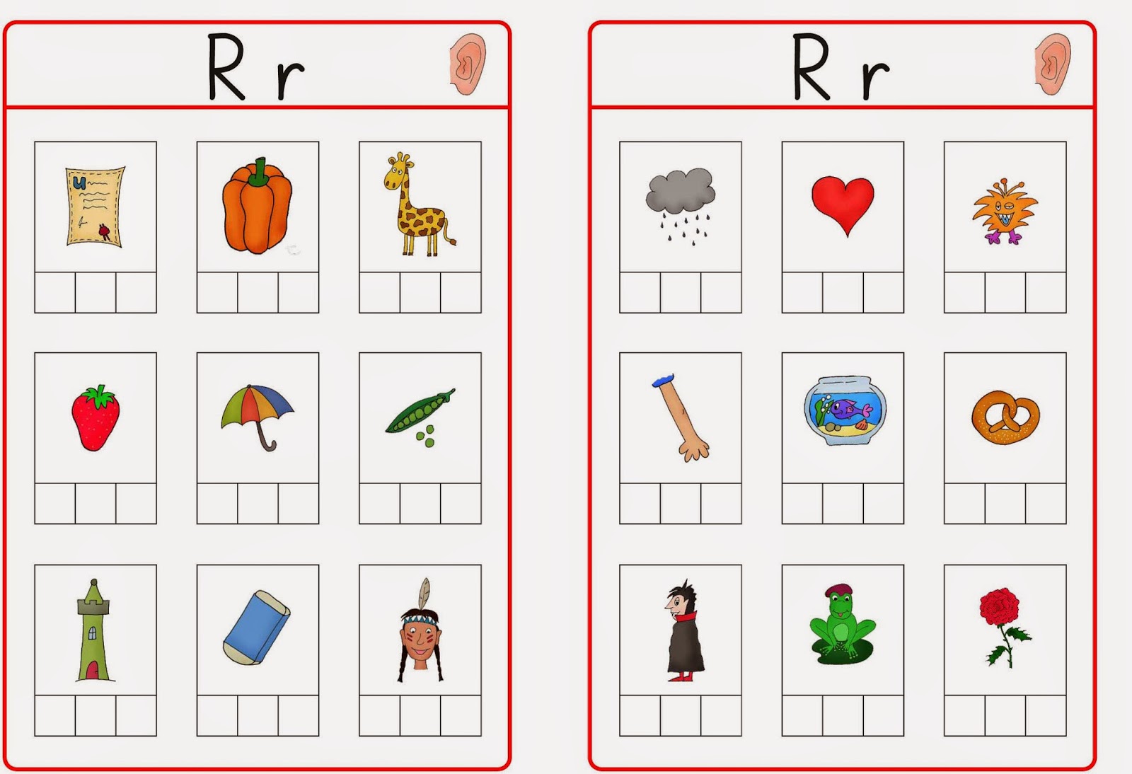 Lernstübchen: Abhörkarten I R U