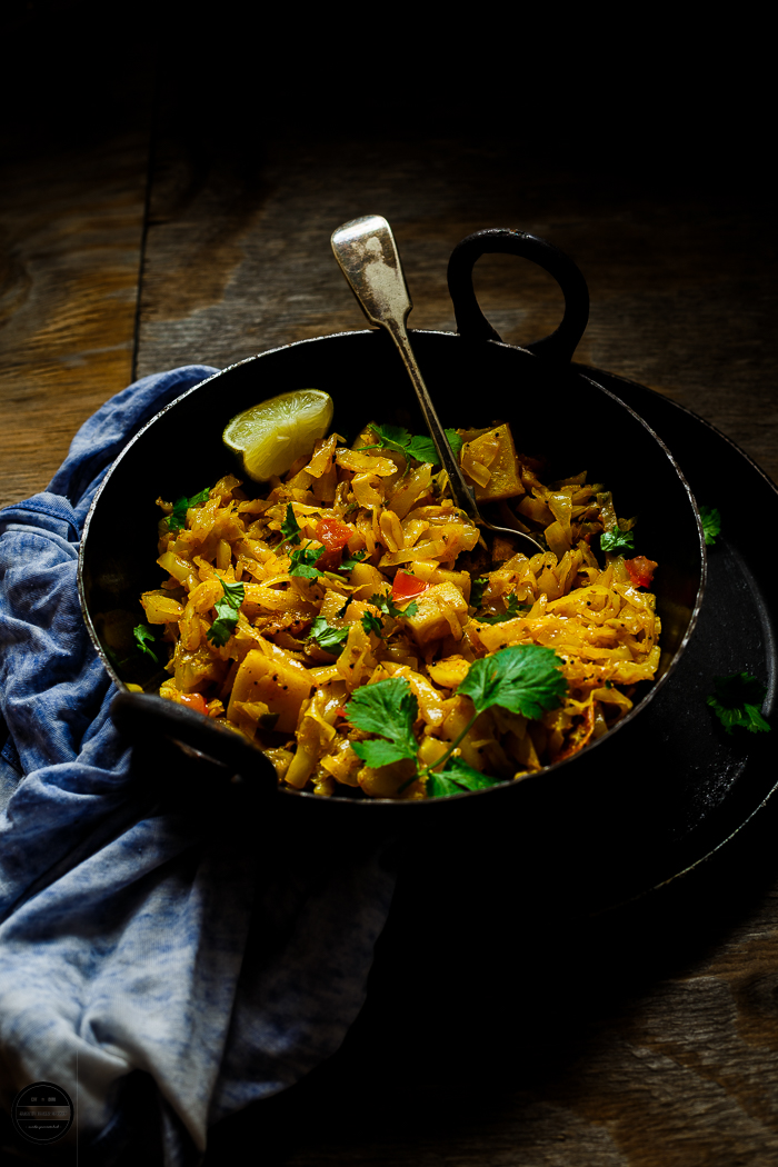 Jagruti's Cooking Odyssey Cabbage and Potato Sabji / Sabzi