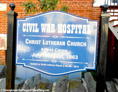 Civil War Hospital Historical Marker in Gettysburg Pennsylvania