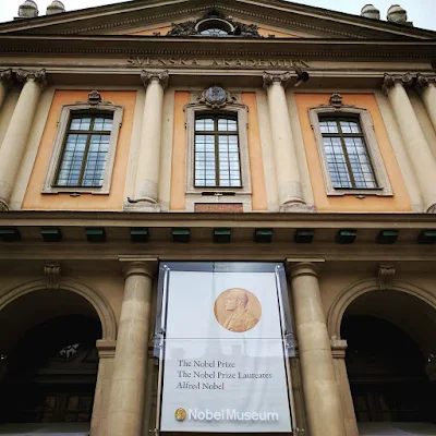 Facade of the Nobel Museum in Stockholm