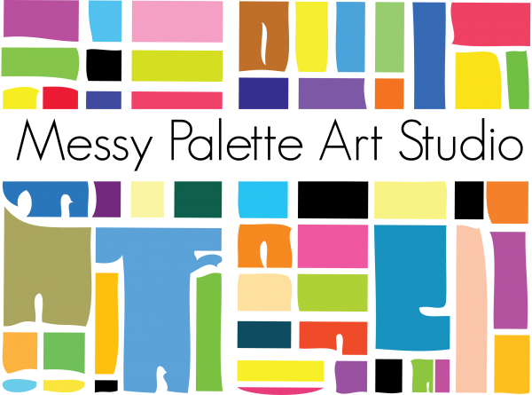 messy palette art studio logo