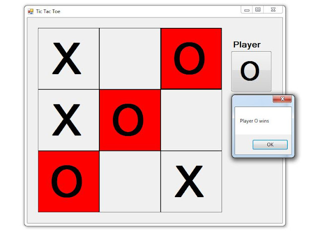 Develop Tic Tac Toe puzzle game using basic C# dotnet