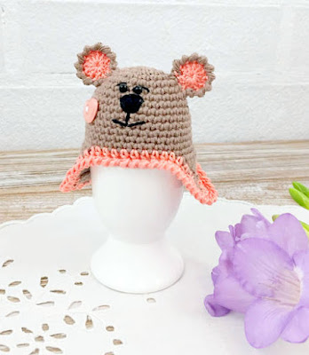 crochet bear Easter Egg Cozy